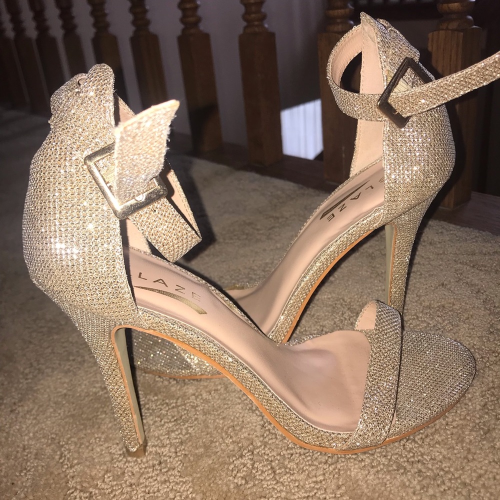 Gold Strappy Heels
